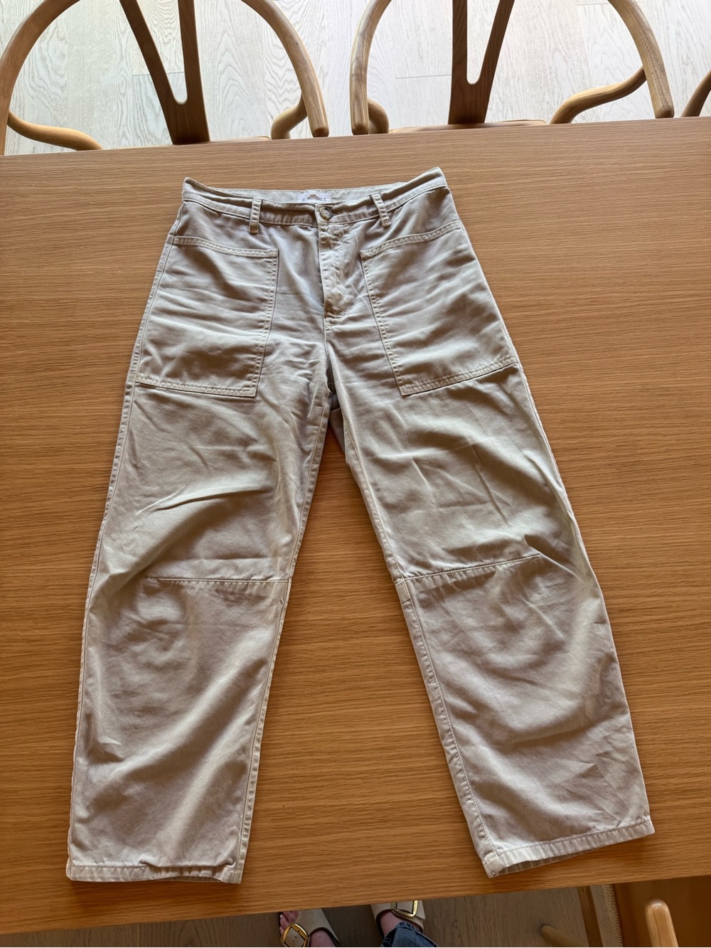 Velvet by Graham & Spencer Taupe Cropped Cargo Pants
